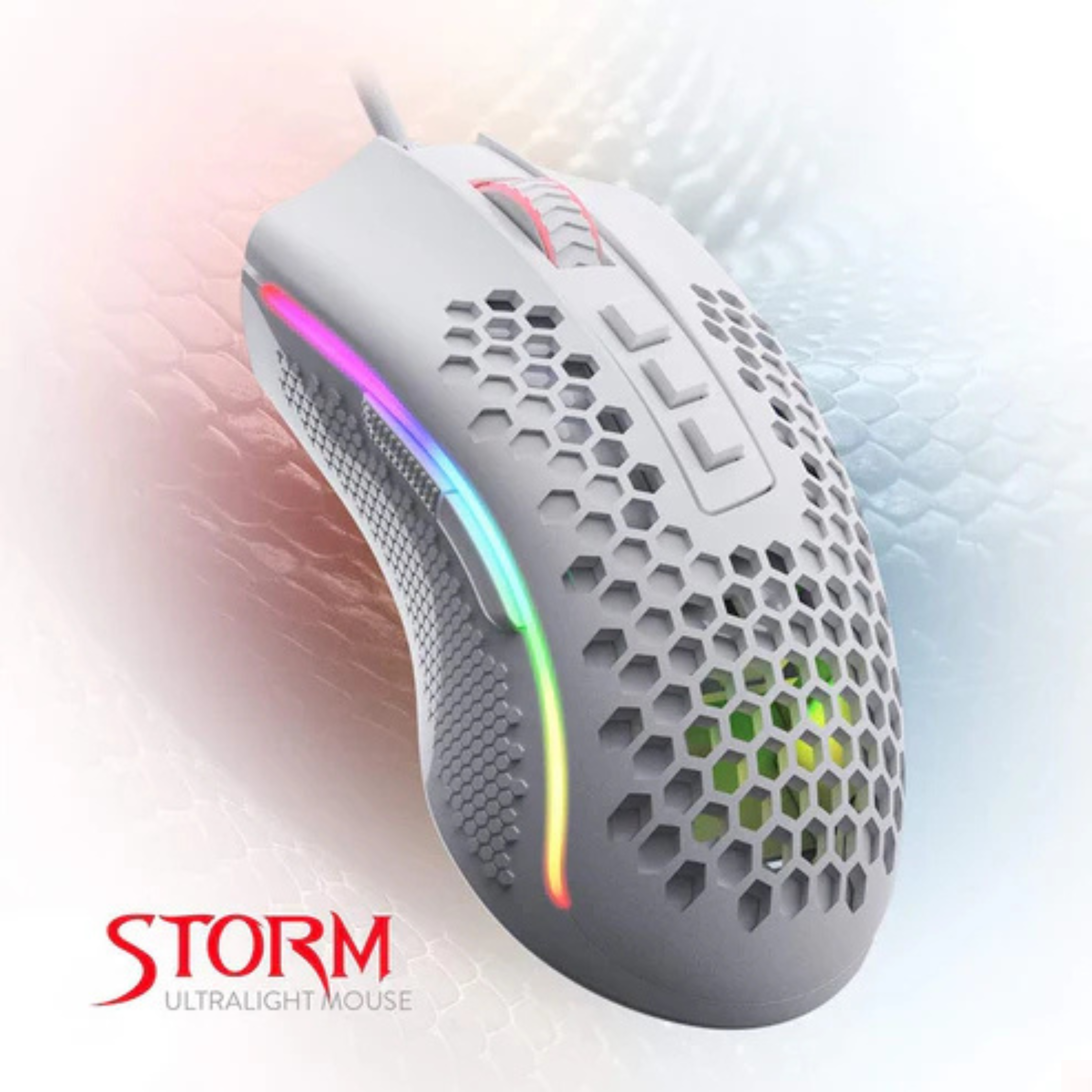 Redragon M808W STORM LUNAR Lightweight Wired RGB Gaming Mouse