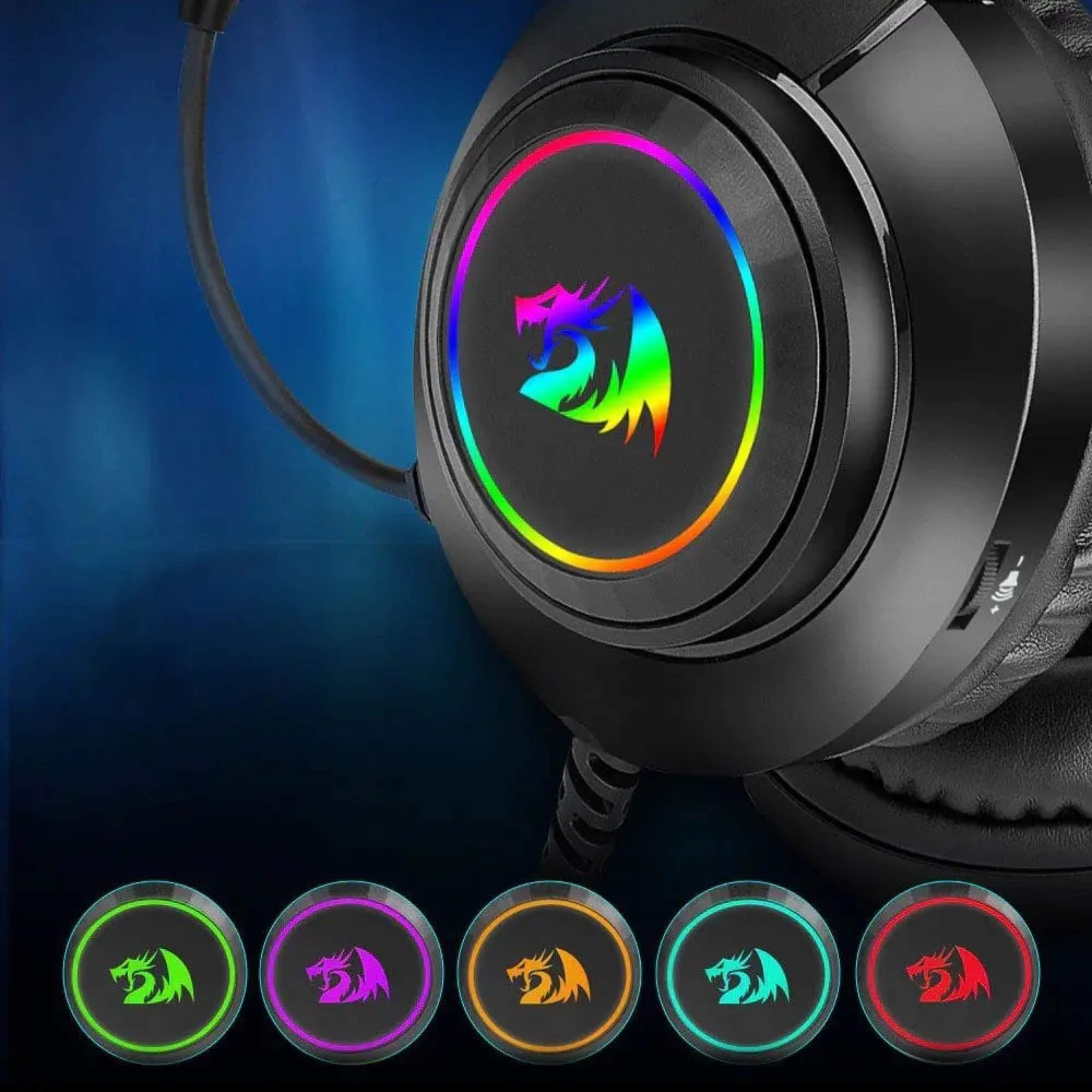 Redragon H260 HYLAS RGB Black Gaming Headset