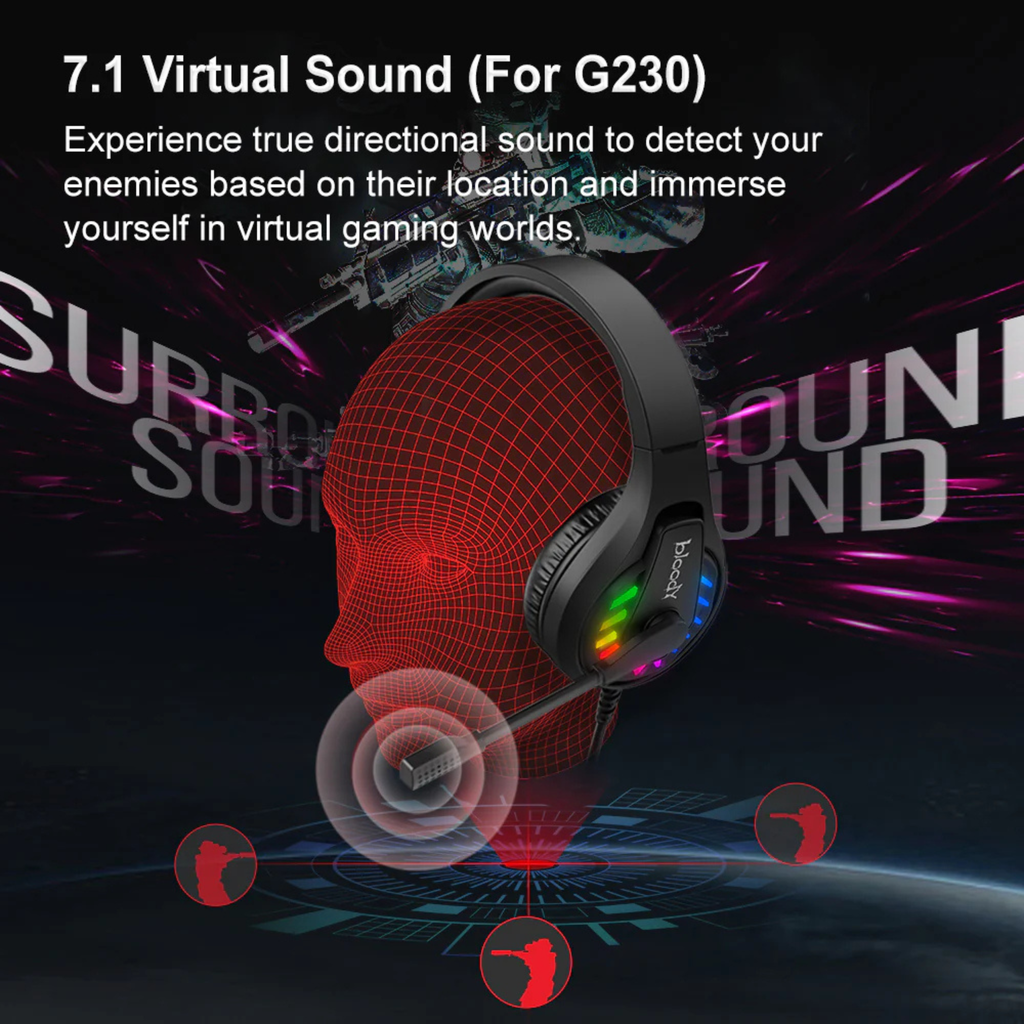 Bloody G230P Stereo Surround Sound Gaming Headset