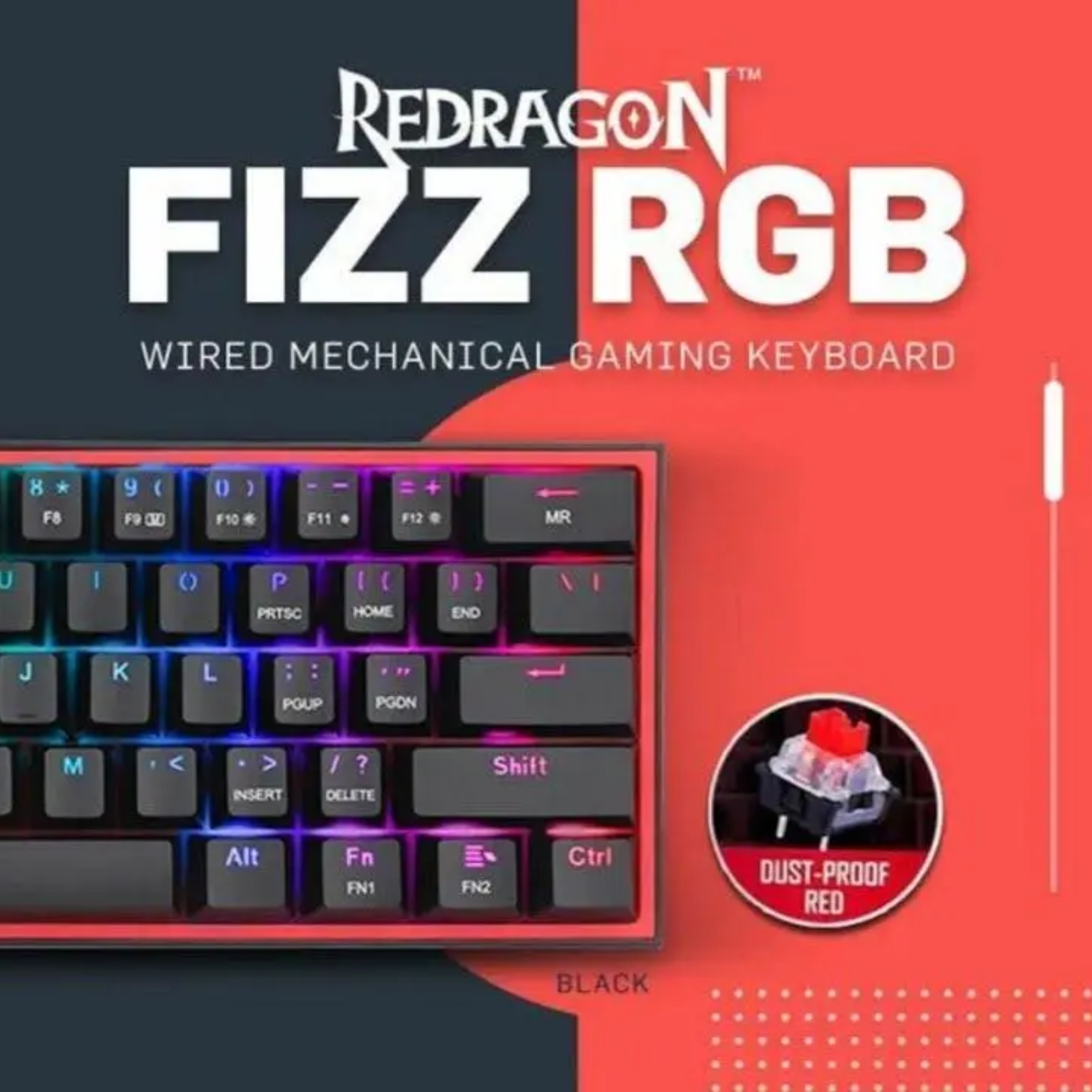 Redragon K617 FIZZ PRO RGB Mechanical Gaming Keyboard